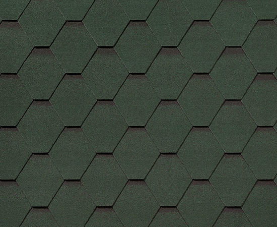 Битумная черепица Roofshield Классик Стандарт Зеленый с оттенением